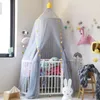 Crib Netting Princess Children's Tent Baby Bed Hanging Mosquito Net Dome Canopy cover Curtain Round Kid Room Decor ewtgwr 230407