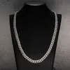 VVS lodowe Diamond Miami Men Naszyjnik 9 mm Sterling Sier Sier Cuban Link Chain Moissanite