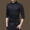 Koszulki męskie miękkie świetne anty-łzę koszulę biznesową formalne męskie top pasujący do spotkań