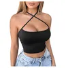 Camisoles Tanks Sexy Casual Dames Top Kleur Olid Mode Kort -Strapless Sling Damesblouse