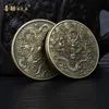 Arts and Crafts Golden Dragon Nafu Commemorative Gold and Silver Coins Double Dragons Playing with Beads