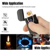 Rookbuizen elektrische winddichte aanstekers led SN Touch Sensor lichtere USB oplaadbare mannen cadeau drop levering home tuin huishouden DHPFA