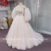 Party Dresses New Ball Gowns Detachab Puff Seves Glitter Wedding Dress Appliques Off the ShoulderTul Boho Bridal Gown 0408H23