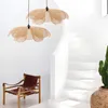 Lampor japanska tehus pendelljus rotting vävning kronblad korg hängande lampa för salong matsal sovrum e27 glödlampa aa230407
