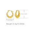 Hoop Earrings For Women Gold Plated Piercing Famale Cow Horn Bag Metal Style Set Zircon 2023 Jewelry Ear
