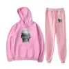 Chris Brown under påverkan turné 2023 Breezy Merch Sports Suit Men hoodie Sweatshirt and Sweatpants Suit Autumn Winter Sportswear Set