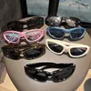 Solglasögon Y2K Sports Punk Women Brand Designer Cat Eye Goggle Men Luxury Sun Glasses UV400 Colorful Mirror Fashion Eyewear