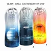 Flesh Vibrating Light Massager vagina real pocket pussy Male Sex Masturbation Adults Toy pussys Male masturbator cup Sex Toy For Men