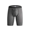 Caleçon 4 pièces/lot Muscle hommes caleçon boxeur grande taille longue pleine coton culotte de course ouverte avant pour homme