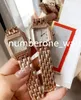 18K Rose Gold Women Square Watch 27 mm damski kwarcowy zegarek 904 STALowy sport Waterproof Designer Watch