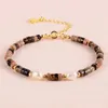 Charme pulseiras na 5 estilos pedra natural pérola de água doce 18k banhado a ouro pulseira rosa cristal senhora moda jóias para mulheres menina
