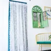 Cortina europeia de renda branca cortinas puras para a sala de estar painéis de poliéster ridaux derrama le salão