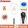 Tennis Rackets Kawasaki 2022 New Carbon Tennis Racket Sing Player Tennis Training Suit 4 in 1 Padel Racket With Protective Bag Cover Q231109