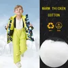 Mamelucos HONEYKING Pantalones de esquí para niños Invierno al aire libre Pantalones de esquí cálidos impermeables Mono para niños y niñas Monos Chándales Pantalones de nieve para niños 231108