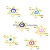 Charmes 100 pièces étoile turque bleu mauvais œil pendentif à breloques pour les résultats de fabrication de bijoux 18X12Mm livraison directe bijoux résultats de bijoux Com Dhnvq