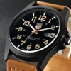 ساعات المعصم رقم حزام جلدي غير رسمي قرص Quartz Wristwatch Fashion Men Watches for Man Simple Sport Style Male Clock Clock Relogio Masculino 231108