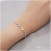 Charm Armbanden 20 stks/partij Mode-sieraden Colorf Zaad Kralen Gouden Hart Bedelarmband Boze Oog Armbanden Voor Vrouwen Liefhebbers Dhgarden Dh8Mf