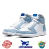 Over Size Mens 1 High OG 1s Sapatos de Basquete Jumpman Palomino UNC Toe Homens Sapatilhas Universidade Azul Lavado Preto Patente Criado Escuro Mocha Lucky Green Mulheres Treinadores