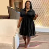 Vestidos Plus Size CM. Blusa Feminina de Manga Curta Bainha com Babados de Seio Simples Vestido 2023 Verão Elegante Laranja