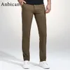 Anbican moda cáqui calças casuais dos homens 2017 primavera nova marca lazer negócios calças finas dos homens de algodão trabalho chinos vestido calças267l