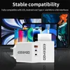 Eseekgo PD40W QC3.0 EU Väggladdare Portable 2 Type-C Ports Power Adapter för bärbara datorer surfplattor Mobiltelefoner Travelplugg USB Snabbladdare i detaljhandeln