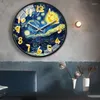 Zegary ścienne Streszczenie malarstwa Zegar Kreatywny salon domowy wiszący nowoczesna sypialnia cicha sztuka