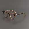 Diseñador de lujo Gafas de sol de verano Placa hecha a mano japonesa Anteojos Personalidad Tendencia Montura grande Cara lisa Artefacto La miopía se puede combinar con gafas
