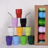 3oz Mini Tumbler Macaroon Colors DIY Craft Sublimation Shot Glass Hot Sale Blank 3oz Tumbler with Stainless Steel Straw 1108