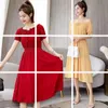 Zwangerschapsbodems Lactation Dress Style Lantern Sleeve Taille Show Dun Temperament Rok