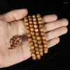 Strand 8mm 108pcs Natural Wooden Beaded Bracelet Prayer Beads Tibetan Buddhist Mala Buddha Rosary Bangle Jewelry