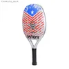 Tennis Rackets Carbon and Glass Fiber Beach Tennis Racket EVA Soft Face Padd Sports Tennis Racquet with Cover Q231109