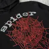 Herrtröjor mode sp5der 555555 tröjor designer röd web hoodie män kvinnor skum partiklar tryck 1 kvalitet spindel hip hop unga bandit hoodies