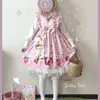 Sukienki swobodne kawaii japońskie lolita sukienki dziewczęta truskawki jsk kobiet harajuku bez rękawów urocze 2023 cosplay vestido