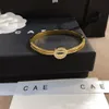 Brazalete de diseñador Cletter de 3 colores para mujer, diseño de moda chapado en oro recubierto, accesorio de letras de marca de sello Popular Emed