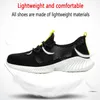 Отсуть обувь летняя безопасная обувь черная работа с железными пачками антипунктура легкие воздухопроницаемые кроссовки для мужчин женщин 230407