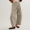 Women's Jeans Imcute Women Casual Wide Leg Baggy Denim Pants Mid Waist Boyfriend Loose Y2k Vintage Barrel Streetwear