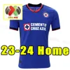23 24 Cruz Azul 축구 유니폼 CDSYC 멕시코 리그 Pineda Romo Rodriguez 2023 2024 홈 어웨이 세 번째 축구 셔츠 Liga MX Camisetas de Futbol 남자 키즈 팬 플레이어