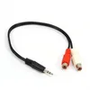 Freeshipping 10pcs/partia 35 mm męskie gniazdo do 2 RCA Kobietowe adapter kabel Mini stereo audio kabel słuchawkowy y kabel dtdui