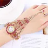 Wristwatches Fashionable And Creative Diy Women's Watch With Diamond Embedding Simple Ring Quartz