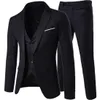 Ternos masculinos Blazers Blazer Colete Calças Business Gentleman 3 Suit Pieces Define / Noivo Casamento Clássico Sólido Slim Vestido Homens High End Jacket Calças 231109