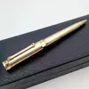 Quality B_G_R Classic Metal Barrel Elegant Golden/Black Clip Texture Writing Smooth Luxury Ballpoint Pen With Box