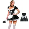 Lady sexy cameriera francese costume da cameriera costume da serva vestito di Halloween M8373251y