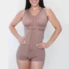 Women's Shapers Women's sleeveless compression shaping set sleeveless column high waist Fajas abdominal control 230408