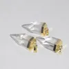 Charms Fashion Jewelry Natural Stone Bullet Pullet подвеска Femme Charms Cap Rock Clear Crystal Quartz Point подвеска для женщин в качестве подарков 230408