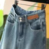 Frauen Jeans 2023 Herbst Und Winter Dünne Gepolsterte Breite bein Gerade Weibliche Casual Vielseitige Hosen Mode Breitbeinige Kleidung