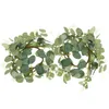 Decorative Flowers 2 Pcs Candlestick Ring Bride Outdoor Spring Wreath Berry Twig Silk Leaf Festival Christmas Decorations On The Table