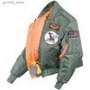 Herrjackor Ny Martin Winter Flight Bomber Pilot Jacket Män Militär taktisk jacka L2B Air Combat Hero 334 Memorial Baseball Coat Q231109