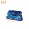 Klänningskor 2024 Royal Blue Fish Material Design Ladies Shoes Matching Bag Set For African Women Wedding Party 231108