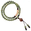 Strand Green Sandalwood Buddha Beads Armband för kvinnliga Mori -studenter och Passion Seed Couples Etnisk stil