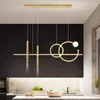 Pendant Lamps Modern Restaurant Led Lights Dimmable For Dining Living Room Center Table Kitchen Gold Chandelier Home Decor Fixture